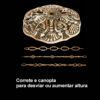 Lustre de Bronze Lampião Papagaio 1 Cúpula Colonial 23cm com Manga Chaminé de Vidro