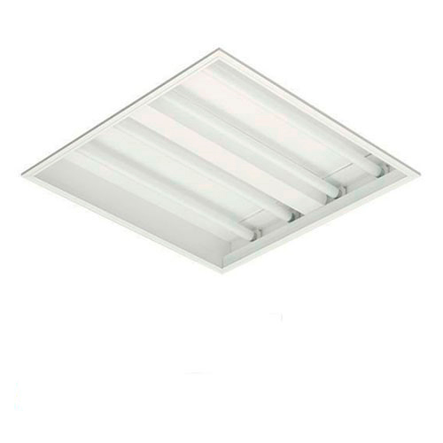 Luminária de Embutir Quadrada com Acrílico Difusor Transparente – Para TuboLED T8 ou T5 4×9/10W