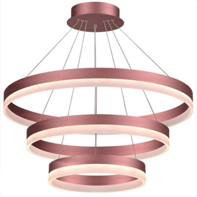 Lustre Moderno 3 Aros – LED Integrado