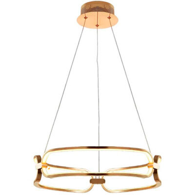 Lustre Moderno Pendente La Corunha French Gold - LED Integrado