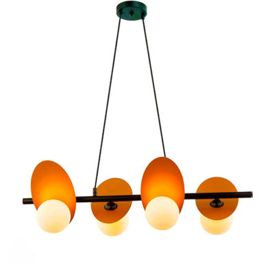 Lustre Pendente Moderno Arvoli com 4 Globos de Vidro