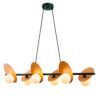 Lustre Pendente Moderno Arvoli com 6 Globos de Vidro