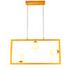 Lustre Pendente Moderno Cattar Horizontal com 3 Globos de Vidro