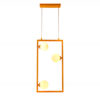 Lustre Pendente Moderno Cattar Vertical com 3 Globos de Vidro