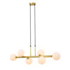 Lustre Pendente Moderno Cunesa com 6 Globos de Vidro