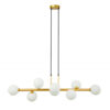 Lustre Pendente Moderno Cunesa com 8 Globos de Vidro