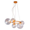 Lustre Pendente Moderno Febro com 5 Globos de Vidro