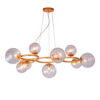 Lustre Pendente Moderno Febro com 9 Globos de Vidro