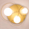 Lustre Plafon Moderno Alpenas com 3 Globos de Vidro