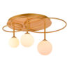 Lustre Plafon Moderno Alpenas com 3 Globos de Vidro