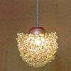 Lustre de Cristal Pendente Estela Simples com Cristal Castanha K9 14mm