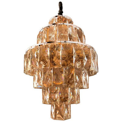 Lustre de Cristal Redondo 6 Andares Moderno