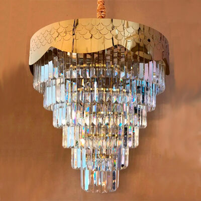 Lustre de Cristal Redondo Scale Moderno