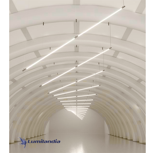 Pendente Tubular para 2 Lâmpadas Tubo LED 1 Canopla