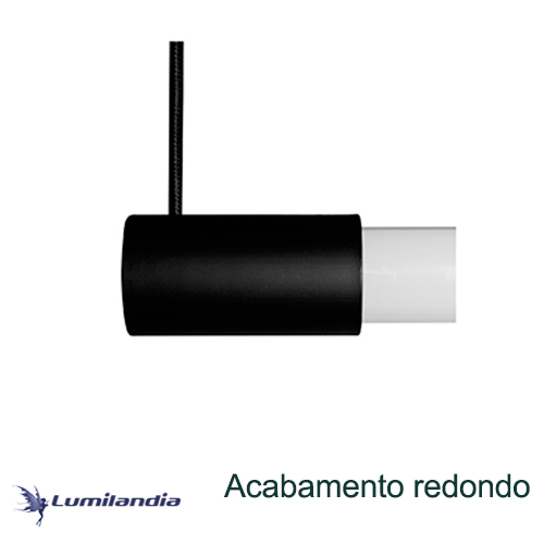 Pendente Tubular para 2 Lâmpadas Tubo LED 1 Canopla