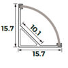 Perfil Sobrepor Cantoneira 15,7mm