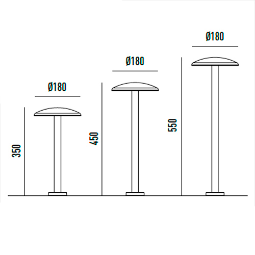 Poste balizador Pliz LED