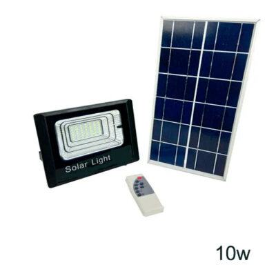 Refletor LED com Placa solar e Controle Remoto 10W