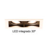 Spot de Embutir LED Quadra Duplo - 2x 6w / 30°
