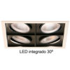 Spot de Embutir LED Quadra Quadruplo - 4x 6w / 30°