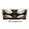 Spot de Embutir LED Quadra Quadruplo - 4x 8w / 24°