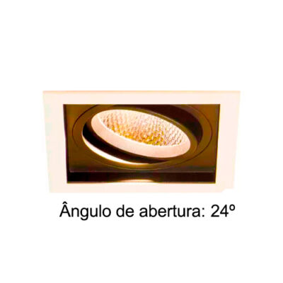 Spot de Embutir LED Quadra Simples - 8w / 24°