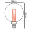 Lâmpada Filamento LED Balão em Acrílico G125 - 2.5W