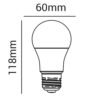 Lâmpada Bulbo LED 12W 3/4/6k