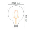 Lâmpada Filamento LED - globo G120
