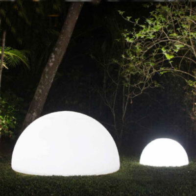 Luminária de Chão Meia Bola Soleil para Jardim/Área Externa