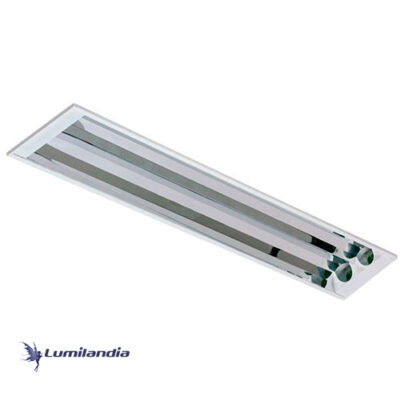 Luminária de Embutir Retangular Refletor de Alumínio Alto Brilho – Para TuboLED T8