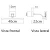 Luminária de Parede Arandela para Espelho/Quadro Tubular Média