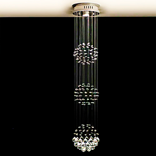 Lustre de Cristal Plafon com 3 Esferas