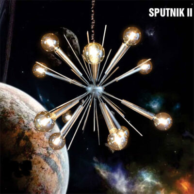 Lustre Sputnik II - Folheado em Prata
