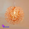 Lustre de Cristal Pendente 1 Bola Pequena Cristal Castanha K9 14mm