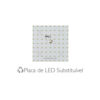 Painel LED de Embutir Quadrado Fundo Plano - Placa LED Substituível