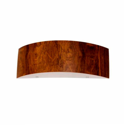 Luminária de Parede Arandela de Madeira Curva Horizontal para Lâmpada LED