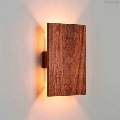 Arandela de Madeira Plana muitas cores para lampada led
