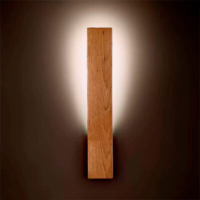 Luminária de Parede Arandela de Madeira Retangular Vertical para Lâmpada LED