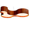 Lustre Pendente de Madeira Curve 3 Pontas