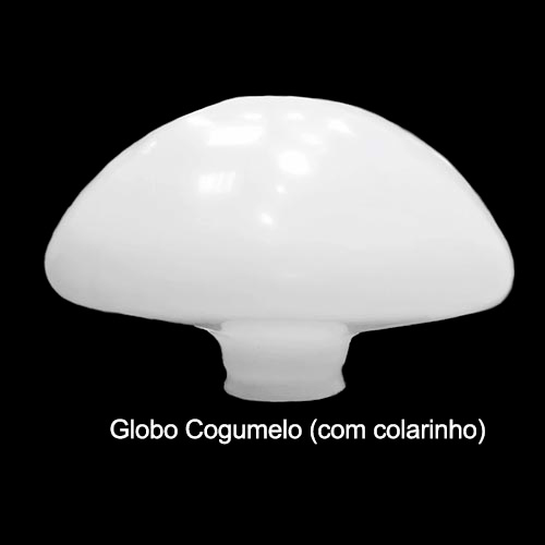 Globo Plástico Cogumelo para Postes de Jardim – Com Colar