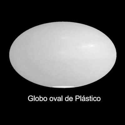 Globo Plástico Oval para Postes de Jardim 12x38cm – Sem Colar