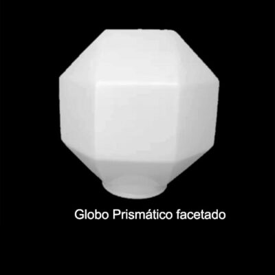 Globo Plástico para Poste/Luminárias Prismático Facetado – Com Colar