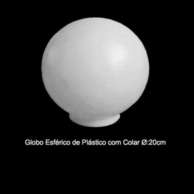 Globo Plástico para Postes de Jardim 10x20cm – Com Colar