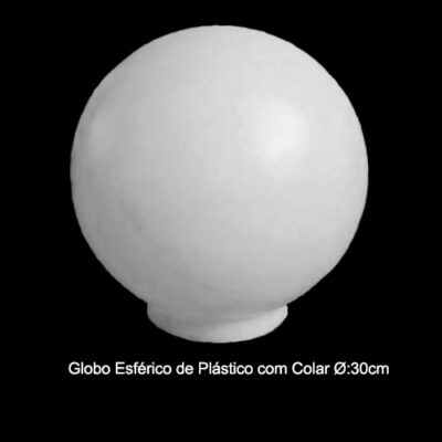 Globo Plástico para Postes de Jardim 15x30cm – Com Colar