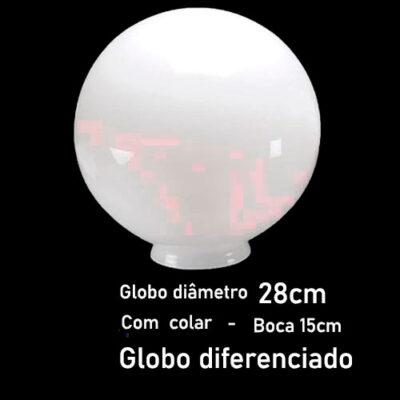 Globo para Poste de Jardim 15x28cm – Com Colar
