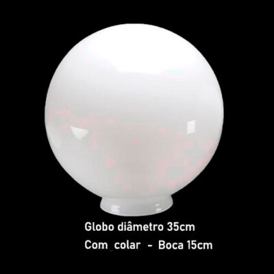 Globo para Poste de Jardim 15x35cm – Com Colar