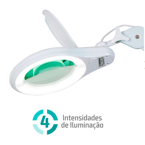 Lupa de Bancada LED integrado c/ Dimmer 8D