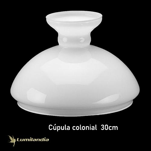 Cúpula Colonial de Vidro Ø30,5cm