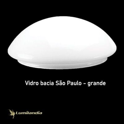 Globo de Vidro Bacia São Paulo Leitoso Grande